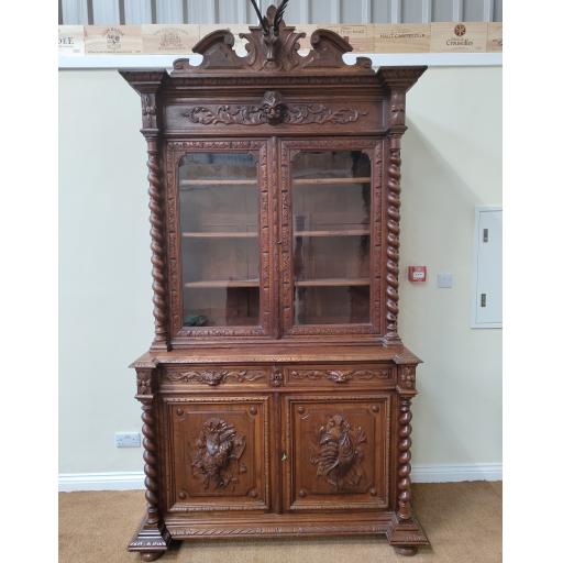 Antique Carved Bookcase