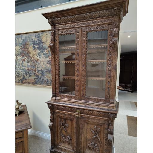 Antique Carved Bookcase