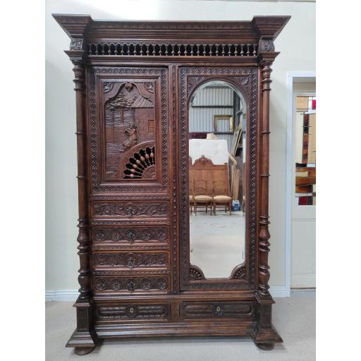 Antique French Bretton Armoire