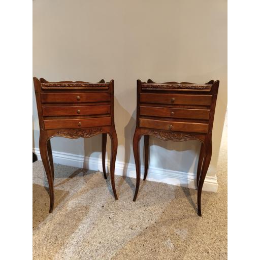 Antique Pair of French Louis XV style Bedside Cabinets